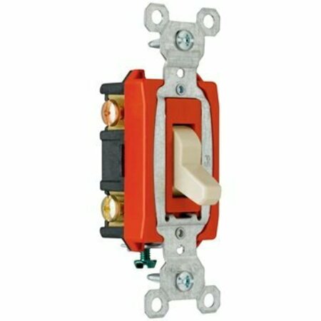PASS & SEYMOUR Toggle Switch, 20 A, 120/277 V, 3 -Position, Nylon Housing Material, Ivory CS20AC3I